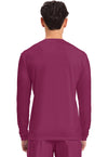 Wine - Men's Long Sleeve Underscrub Knit Tee (Back)