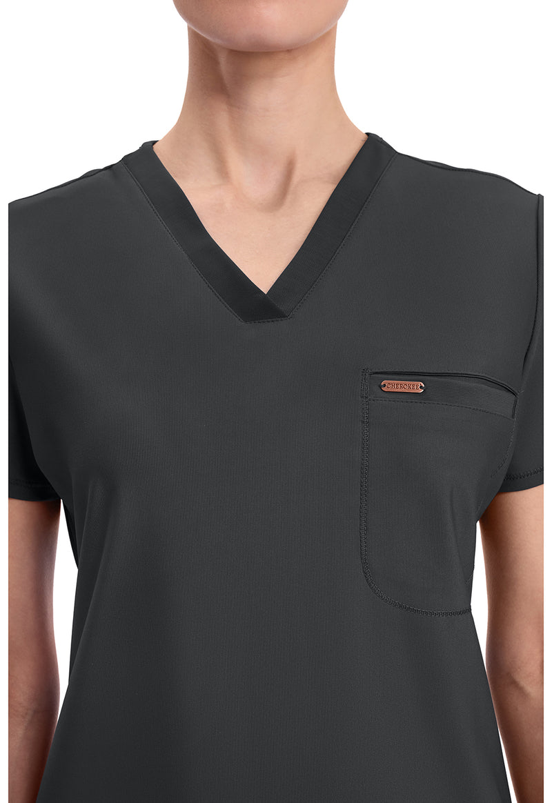 Black - Tuckable V-Neck Top (View 2)