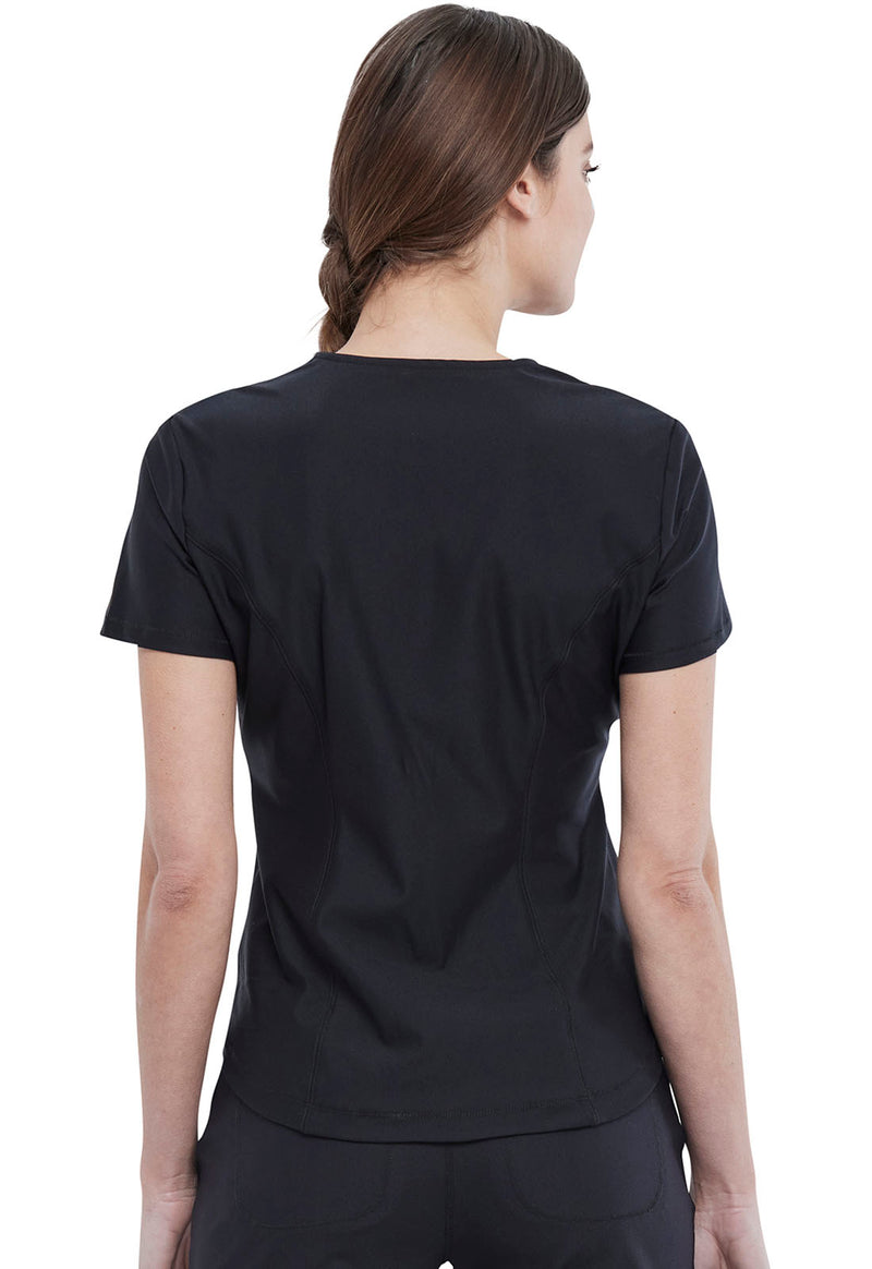 Black - Tuckable V-Neck Top (Back)