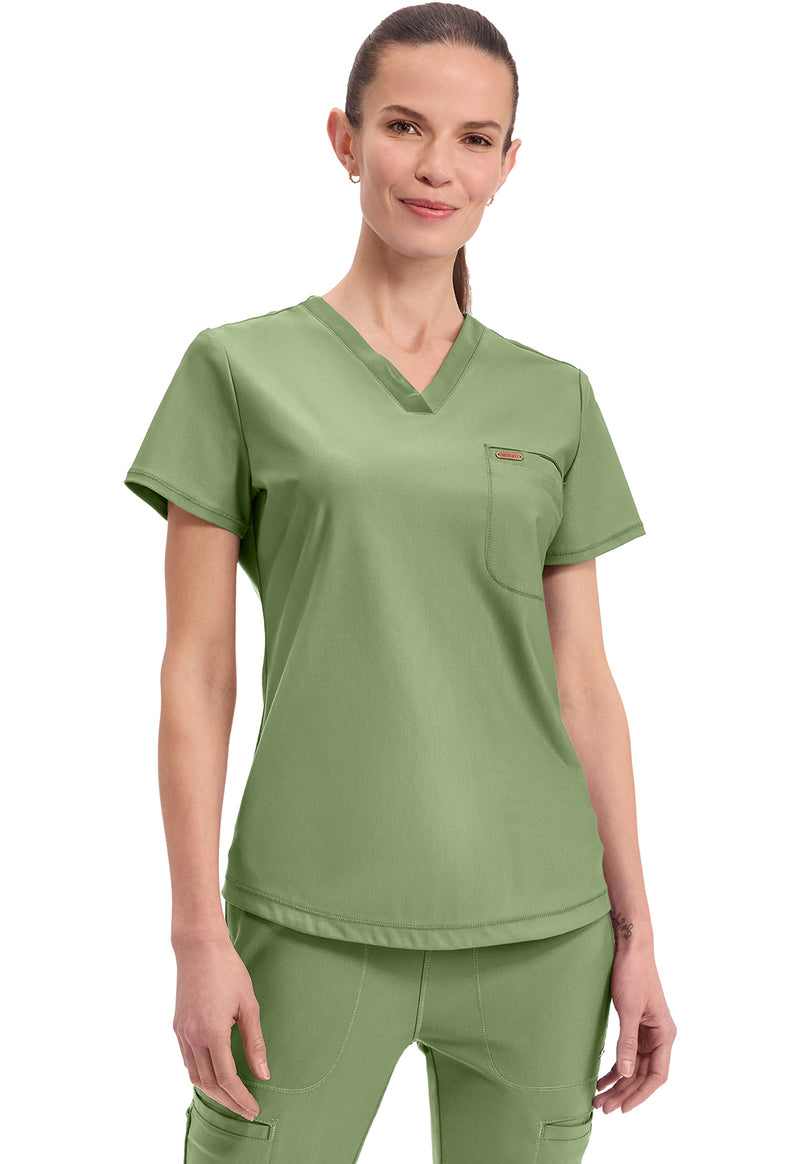 Bright Sage - Tuckable V-Neck Top