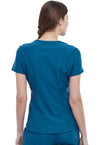 Caribbean Blue - Tuckable V-Neck Top (Back)