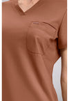 CaffÃ¨ Mocha - Tuckable V-Neck Top (View 3)