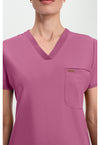 Dusty Mauve - Tuckable V-Neck Top (View 2)