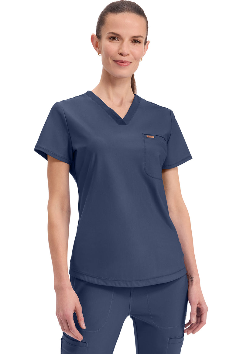Navy - Tuckable V-Neck Top