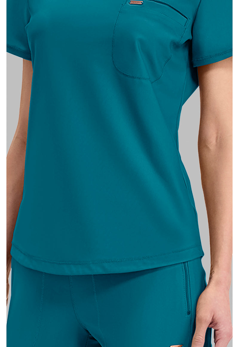 Paradise Cove - Tuckable V-Neck Top (View 2)