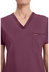 Wine - Tuckable V-Neck Top (View 2)