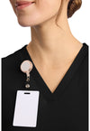 Black - Women's 2-Pocket V-Neck Scrub Top (View 2)