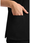Black - Women's 2-Pocket V-Neck Scrub Top (View 3)