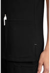 Black - Women's 2-Pocket V-Neck Scrub Top (View 4)