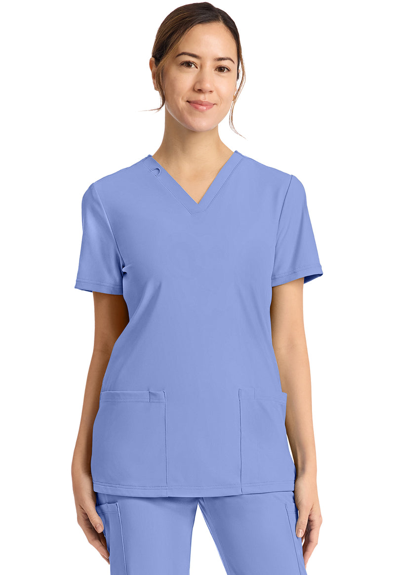 Ciel - Cherokee Achieve Women Scrub Top - Front View