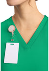 Green Apple - Women's 2-Pocket V-Neck Scrub Top (View 2)