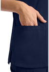 Navy - Women's 2-Pocket V-Neck Scrub Top (View 3)