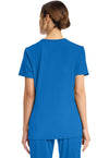 True blue - Cherokee Achieve Women Scrub Top - Back View