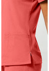 True Coral - Women's 2-Pocket V-Neck Scrub Top (View 4)