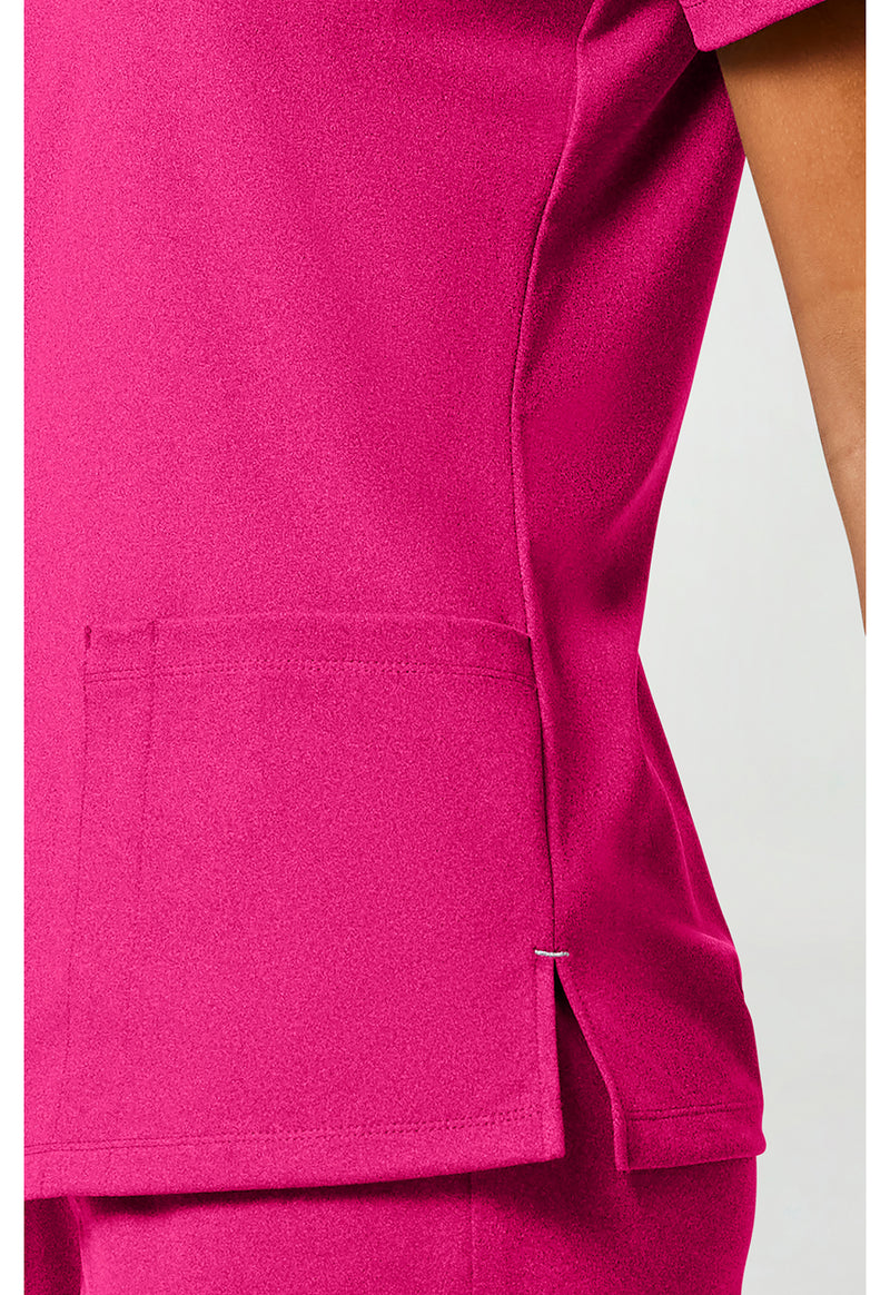 Tropical Hibiscus - Women's 2-Pocket V-Neck Scrub Top (View 4)