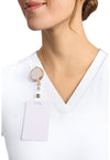 WHITE - Women's 2-Pocket V-Neck Scrub Top (View 2)