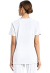 WHITE - Cherokee Achieve Women Scrub Top - Back View