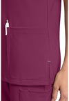 Wine - Women's 2-Pocket V-Neck Scrub Top (View 4)