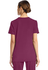 Wine - Cherokee Achieve Women Scrub Top - Back View