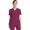 wine - Women's 2-Pocket V-Neck Top