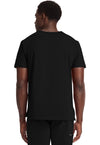 Black - Cherokee Achieve Men Scrub Top - Back View