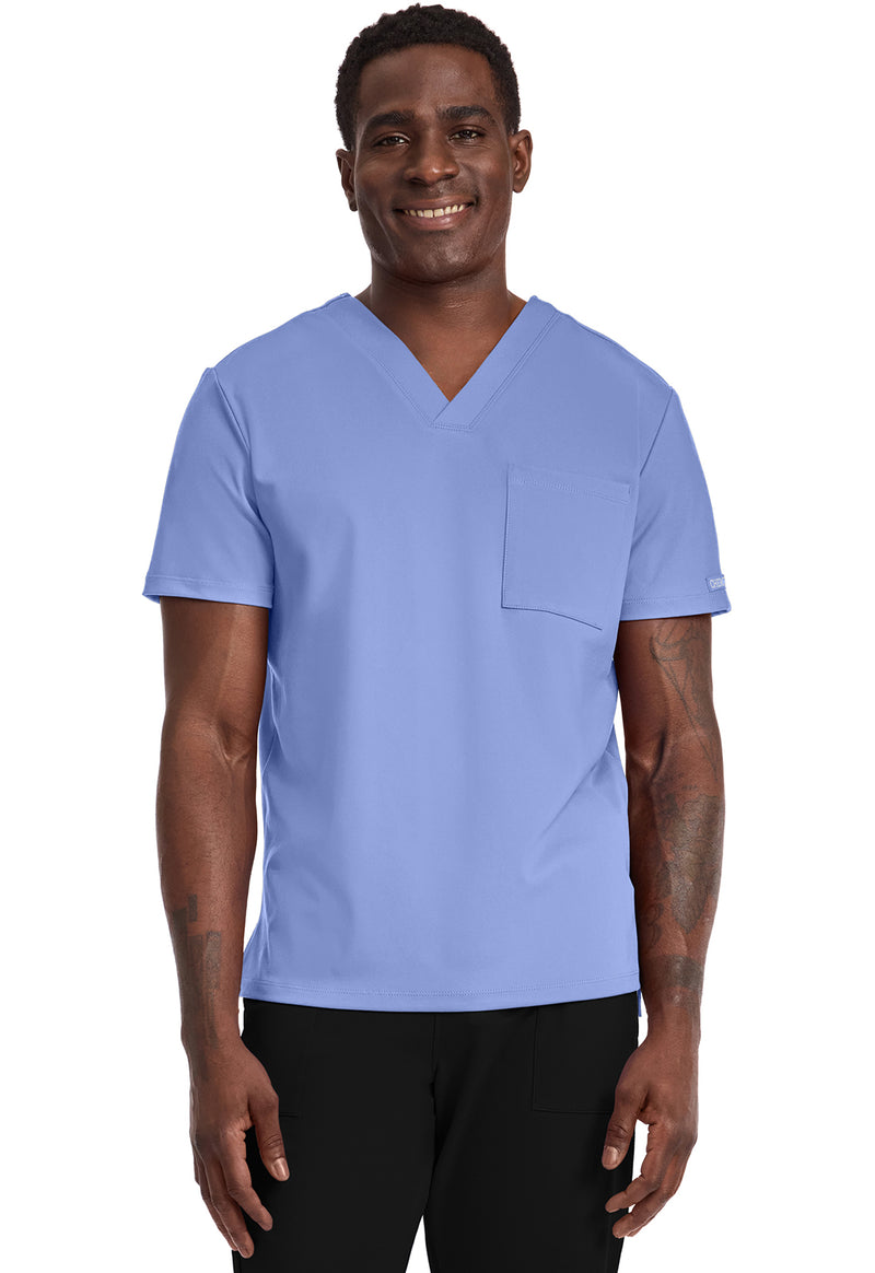 Ciel - Cherokee Achieve Men Scrub Top - Front View