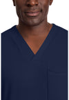 Navy - Men's 1-Pocket Tuck-In Scrub Top (View 2)
