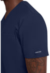 Navy - Men's 1-Pocket Tuck-In Scrub Top (View 3)