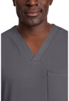 Pewter - Men's 1-Pocket Tuck-In Scrub Top (View 2)