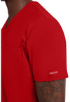 RED - Men's 1-Pocket Tuck-In Scrub Top (View 3)