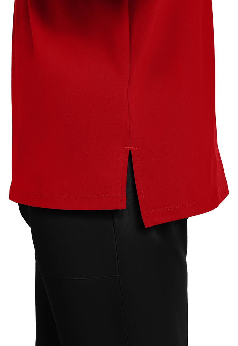RED - Men's 1-Pocket Tuck-In Scrub Top (View 4)