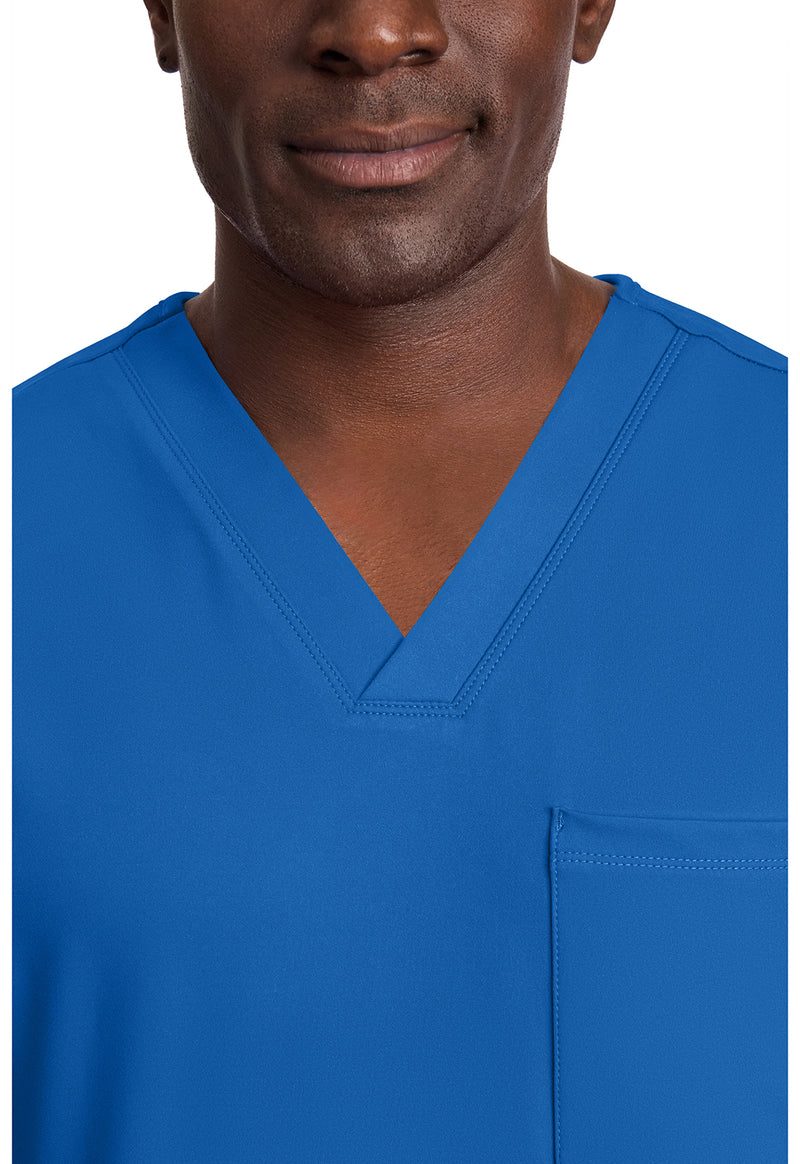 Royal - Men's 1-Pocket Tuck-In Scrub Top (View 2)
