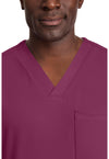 Wine - Men's 1-Pocket Tuck-In Scrub Top (View 2)