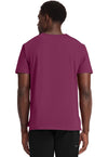 Wine - Cherokee Achieve Men Scrub Top - Back View