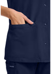 Navy - Women's 2-Pocket Snap-Front Scrub Top (View 3)