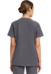 Pewter - Cherokee WW Originals Ultra Women Scrub Top - Back View