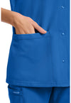 Royal - Women's 2-Pocket Snap-Front Scrub Top (View 3)