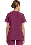 Wine - Cherokee WW Originals Ultra Women Scrub Top - Back View