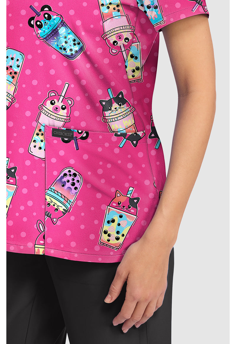 Boba Party - Women's Print V-Neck Top (View 4)