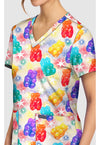BEARY RAINBOW - Women's Print V-Neck Top (View 2)