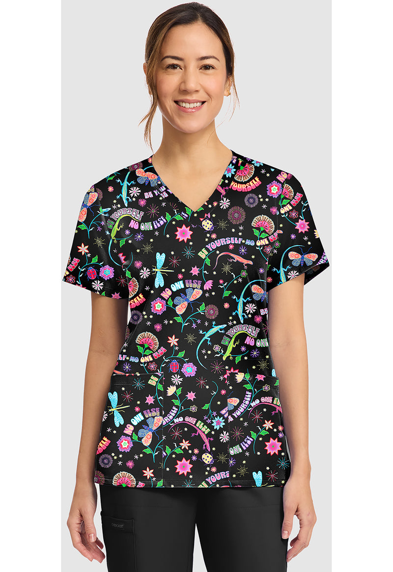 Celebrate You - Women's Print V-Neck Top