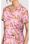 CRUST A MOVE - Women's Print V-Neck Top (View 2)