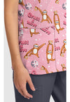 CRUST A MOVE - Women's Print V-Neck Top (View 3)