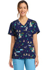 Clean Up Crew - Women's Print V-Neck Top