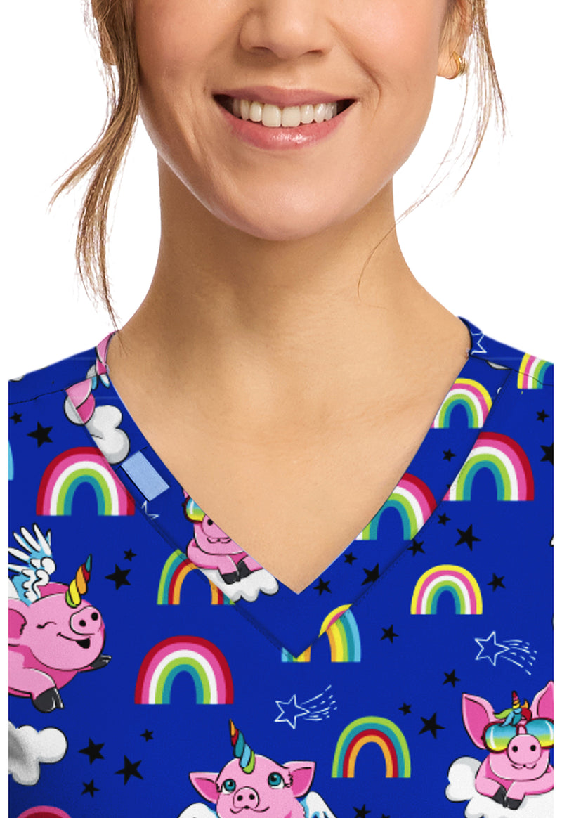 Flyin' Magic - Women's Print V-Neck Top (View 2)