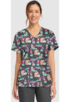 FELIZ NAUGHTY DOGS - Women's Print V-Neck Top