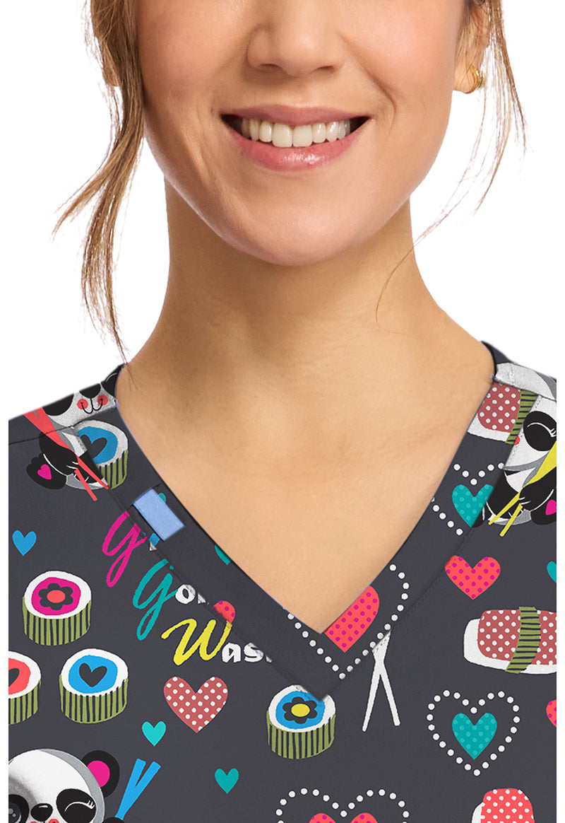 GIRLS GONE WASABI - Women's Print V-Neck Top (View 2)