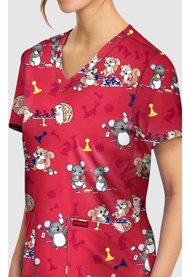 GAME NIGHT - Women's Print V-Neck Top (View 2)