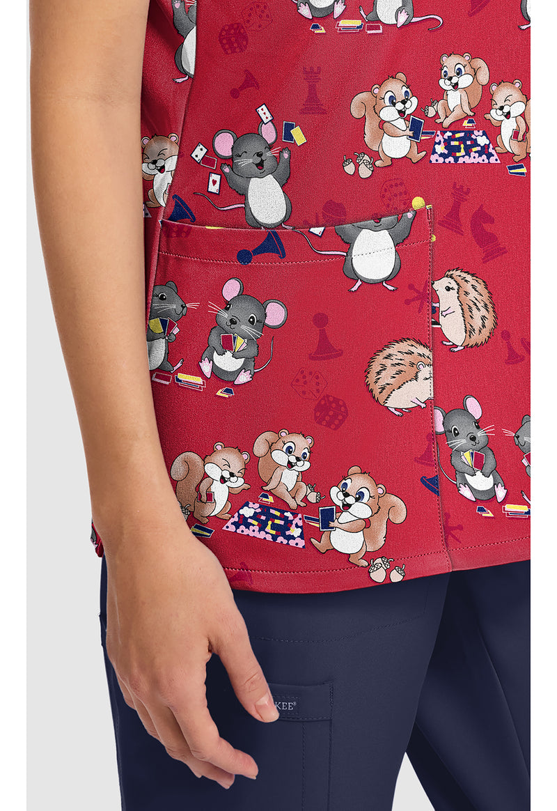 GAME NIGHT - Women's Print V-Neck Top (View 3)