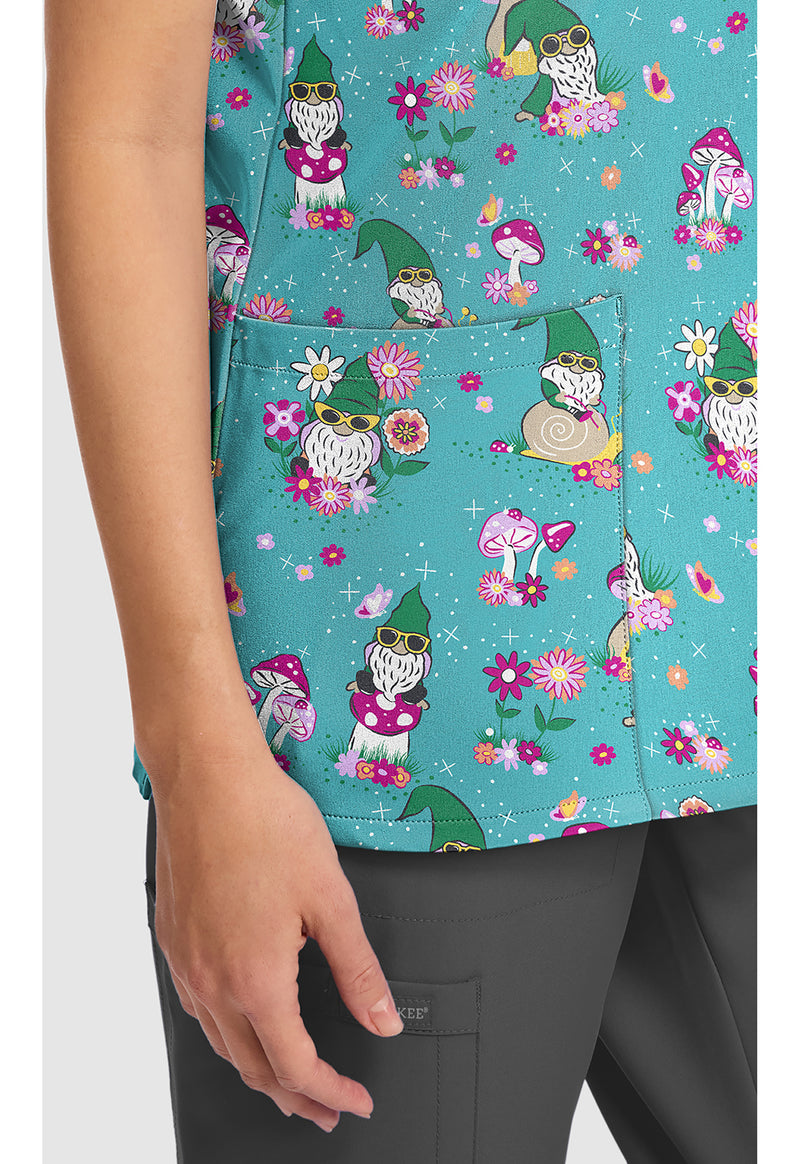Gnomes At Home - Women's Print V-Neck Top (View 3)